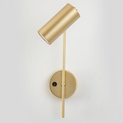 Industrielle drehbare Wandleuchte – Schwarz oder Gold – 1-flammig, zylindrisches Design