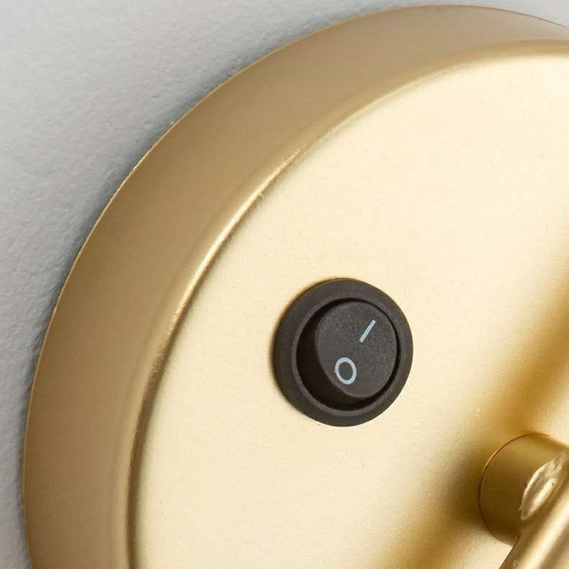 Industrielle drehbare Wandleuchte – Schwarz oder Gold – 1-flammig, zylindrisches Design
