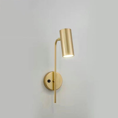 Industrielle drehbare Wandleuchte – Schwarz oder Gold – 1-flammig, zylindrisches Design