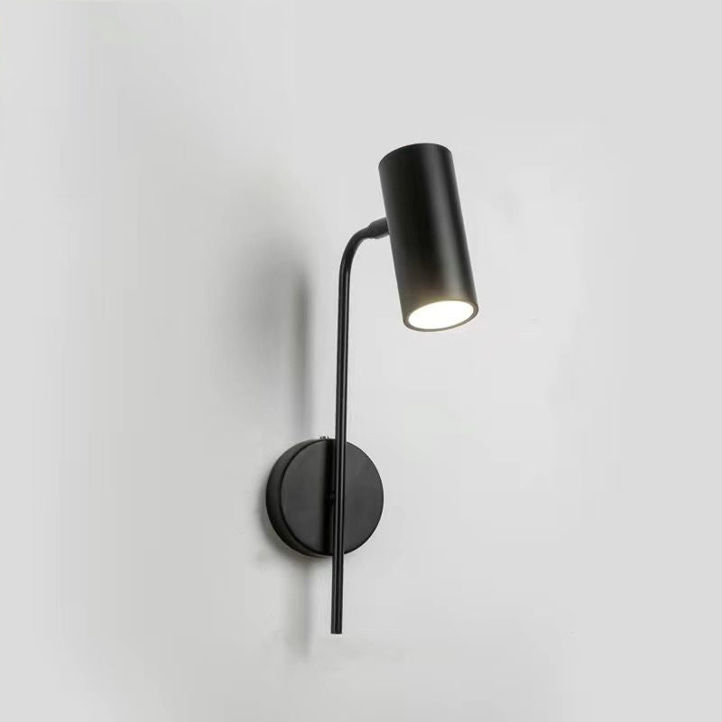 Industrielle drehbare Wandleuchte – Schwarz oder Gold – 1-flammig, zylindrisches Design