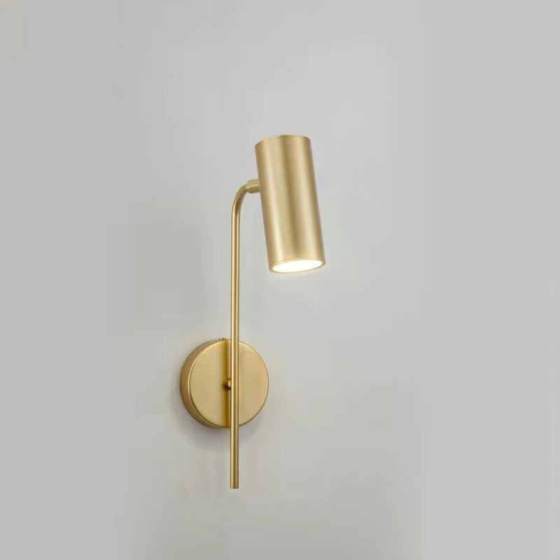 Industrielle drehbare Wandleuchte – Schwarz oder Gold – 1-flammig, zylindrisches Design