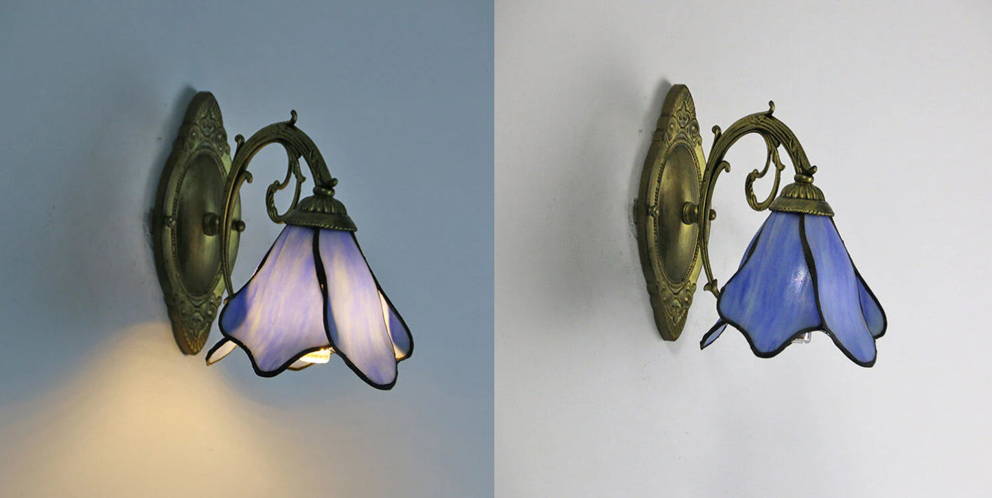 Design-Wandleuchte aus Glas und Eisen – mehrere Farben
