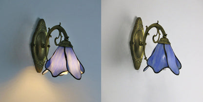 Design-Wandleuchte aus Glas und Eisen – mehrere Farben