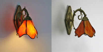 Design-Wandleuchte aus Glas und Eisen – mehrere Farben