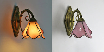 Design-Wandleuchte aus Glas und Eisen – mehrere Farben