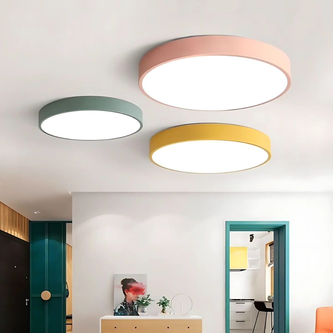 Skandinavische LED-Deckenlampe aus Holz und Acryl – Modernes Minimalismus-Design