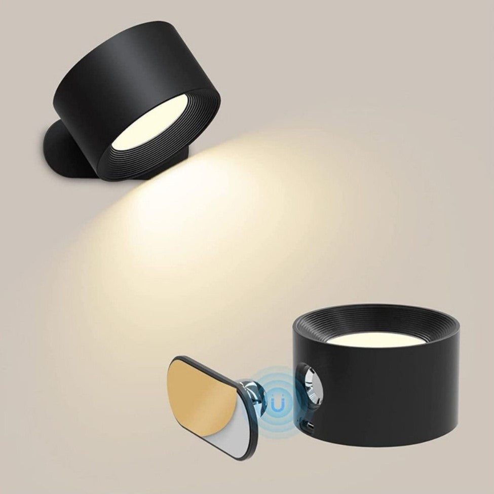 Multifunktionale kabellose Wandlampe – Aufladbar, Dimmbar und mit 360°-Drehung