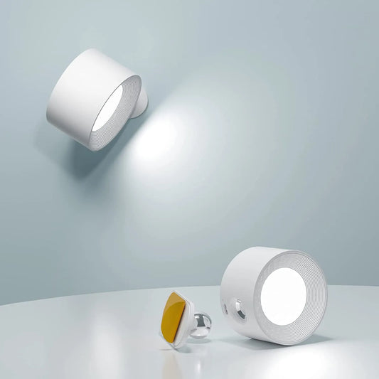 Multifunktionale kabellose Wandlampe – Aufladbar, Dimmbar und mit 360°-Drehung