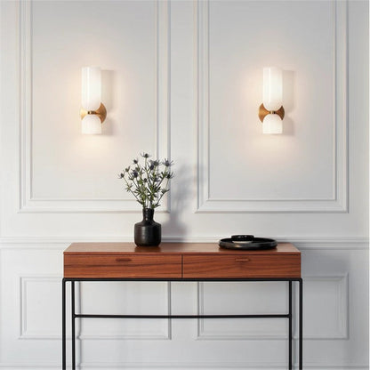Flute – Elegante Wandleuchte aus Glas und Eisen im Retro-Stil