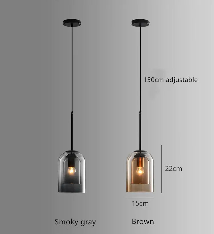 Nöro – Stilvolle skandinavische Glas-Pendelleuchte für Küche und Wohnzimmer