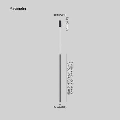 Minimalistische schwarze lineare Hängelampe mit modernem Metalldesign und LED-Beleuchtung