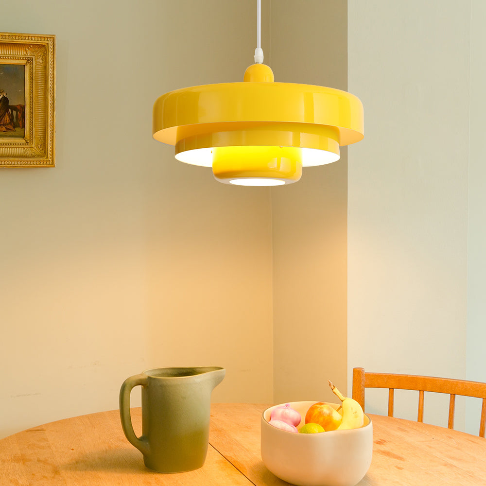 Runde stilvolle Eisen-Pendelleuchte – elegantes Industrial-Design für Zuhause und Küche