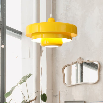 Runde stilvolle Eisen-Pendelleuchte – elegantes Industrial-Design für Zuhause und Küche