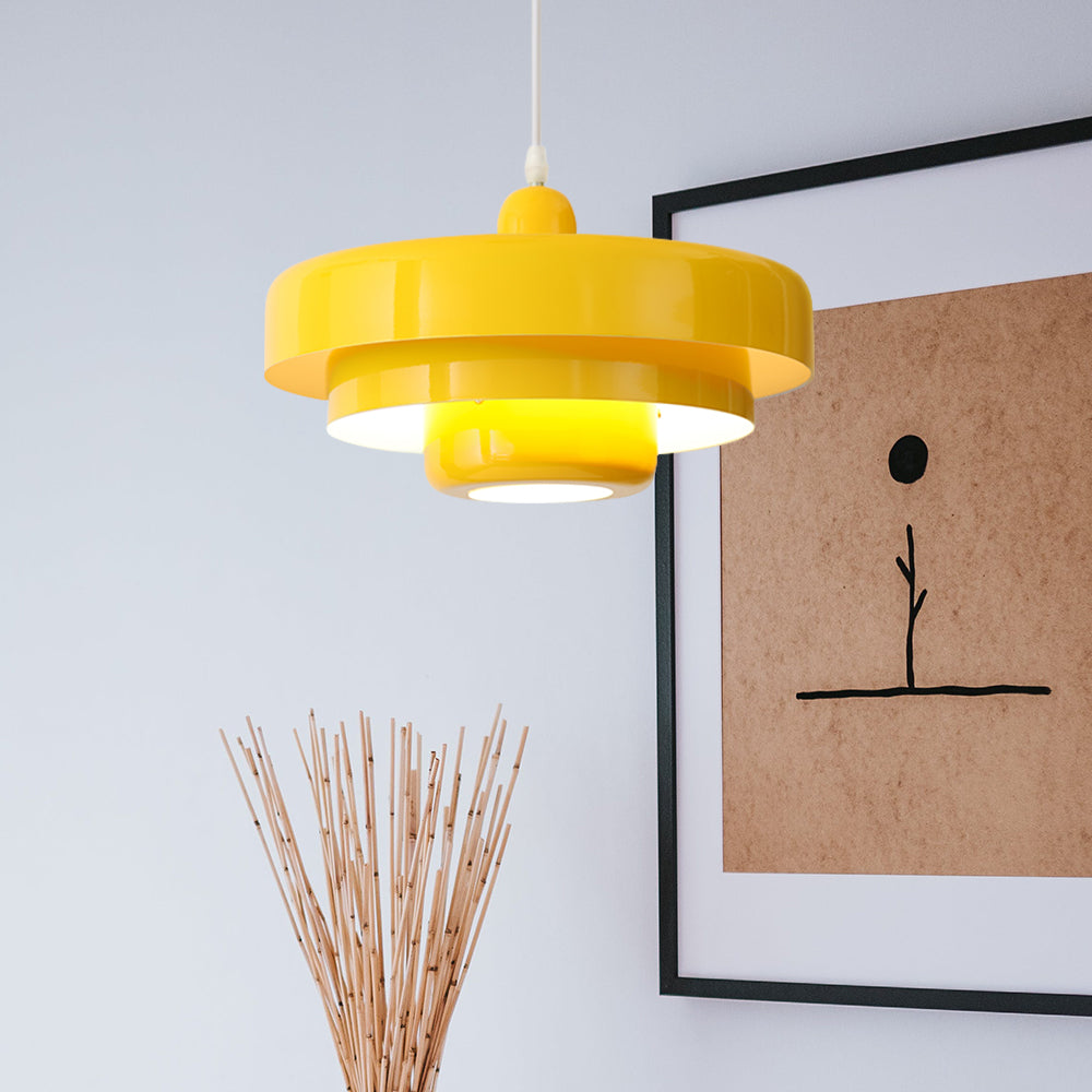 Runde stilvolle Eisen-Pendelleuchte – elegantes Industrial-Design für Zuhause und Küche