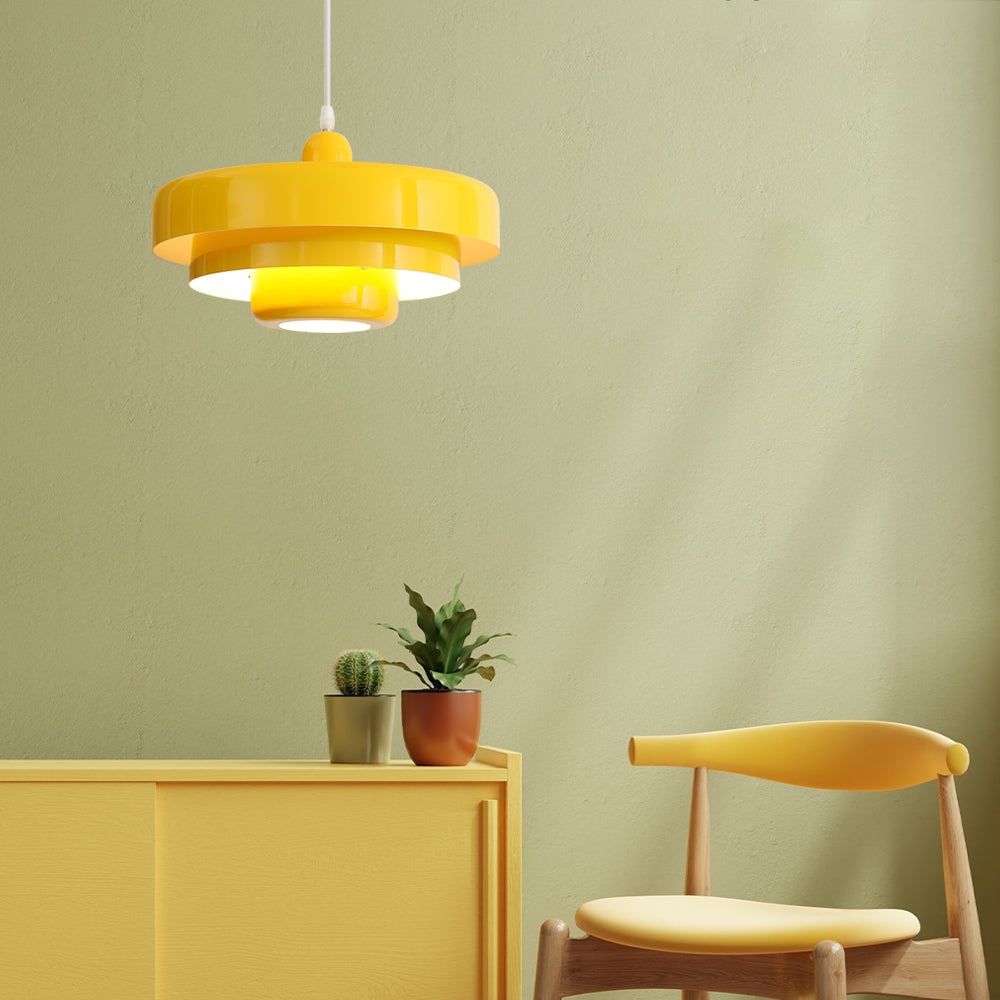 Runde stilvolle Eisen-Pendelleuchte – elegantes Industrial-Design für Zuhause und Küche