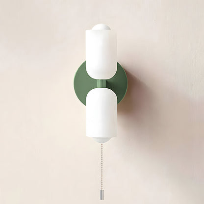 Döle – Moderne Wandlampe mit doppeltem Glasschirm (E14, für Innenräume)