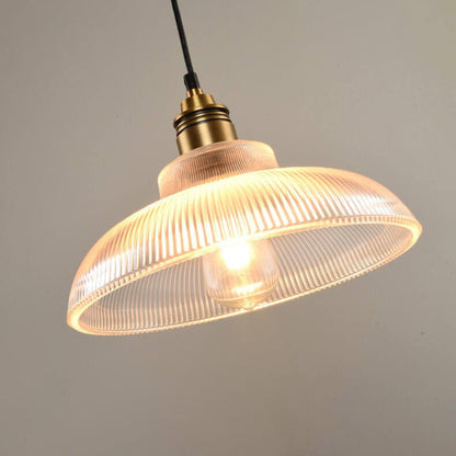 Moderne Glas-Pendelleuchte – Bernstein oder Klar mit verstellbarem Kabel