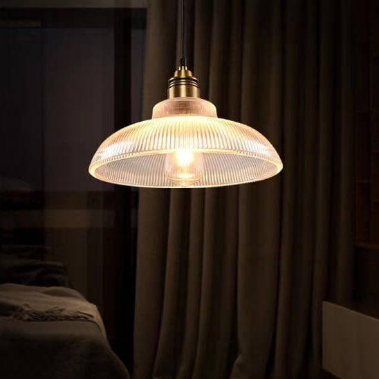 Moderne Glas-Pendelleuchte – Bernstein oder Klar mit verstellbarem Kabel