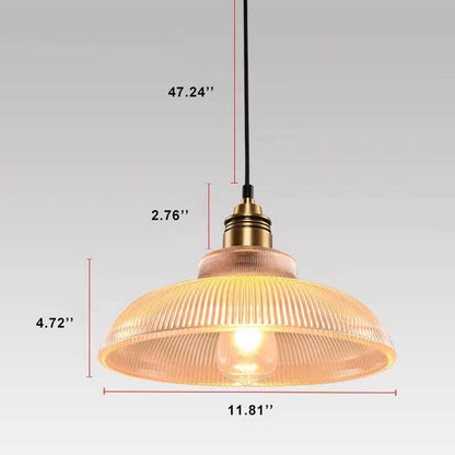 Moderne Glas-Pendelleuchte – Bernstein oder Klar mit verstellbarem Kabel