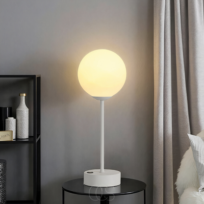 Sera – Tischlampe mit Kugelschirm und warmem LED-Licht