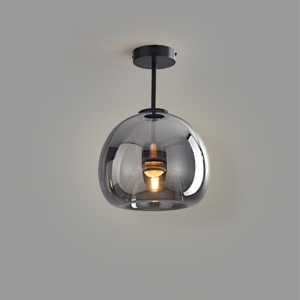Stilvolle Retro-Deckenlampe aus Kupfer und Glas