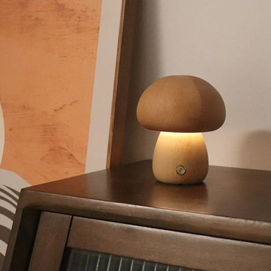 Gioia – Pilzförmige Nachttischlampe mit Touch-Bedienung