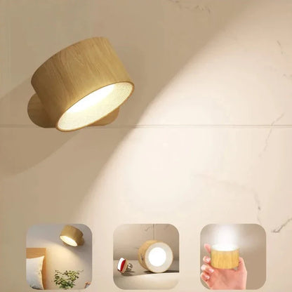 Multifunktionale kabellose Wandlampe – Aufladbar, Dimmbar und mit 360°-Drehung