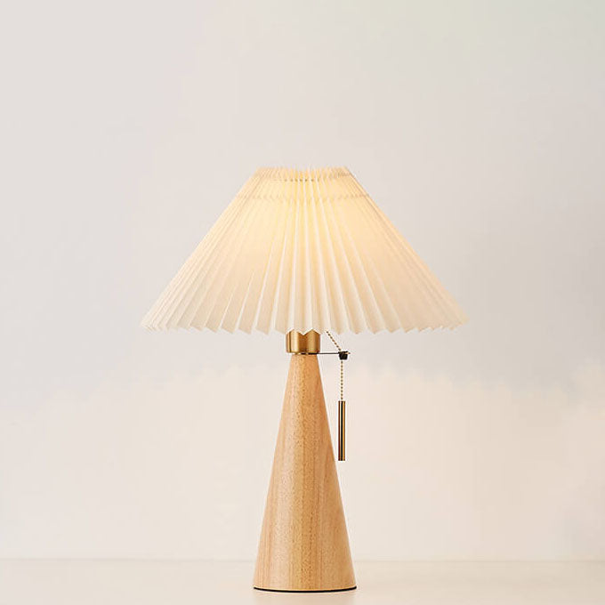 Japandi Tischlampe aus Holz