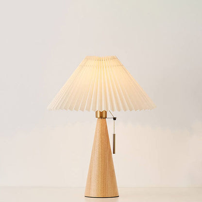 Japandi Tischlampe aus Holz