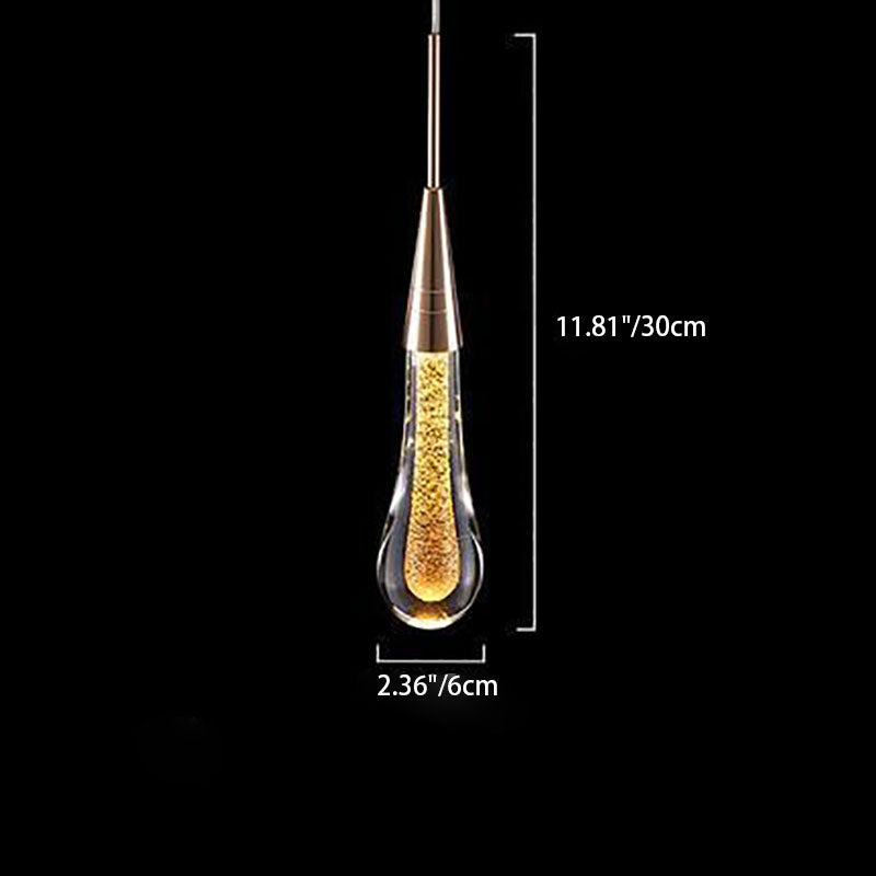 Stilvolle skandinavische goldene LED-Hängeleuchte – kurzes oder langes Design