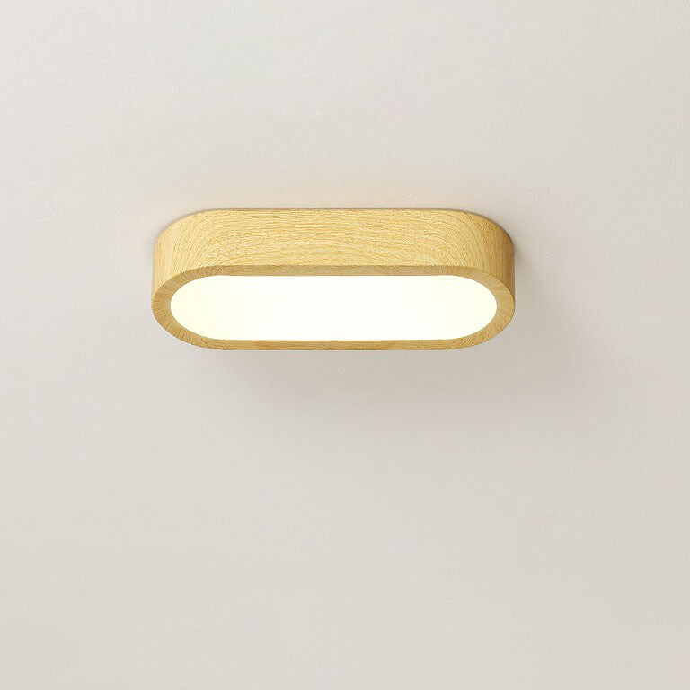 Moderne Holz-Deckenleuchte – Eschen-/Nussholz-Optik – LED 8W