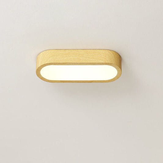 Moderne Holz-Deckenleuchte – Eschen-/Nussholz-Optik – LED 8W