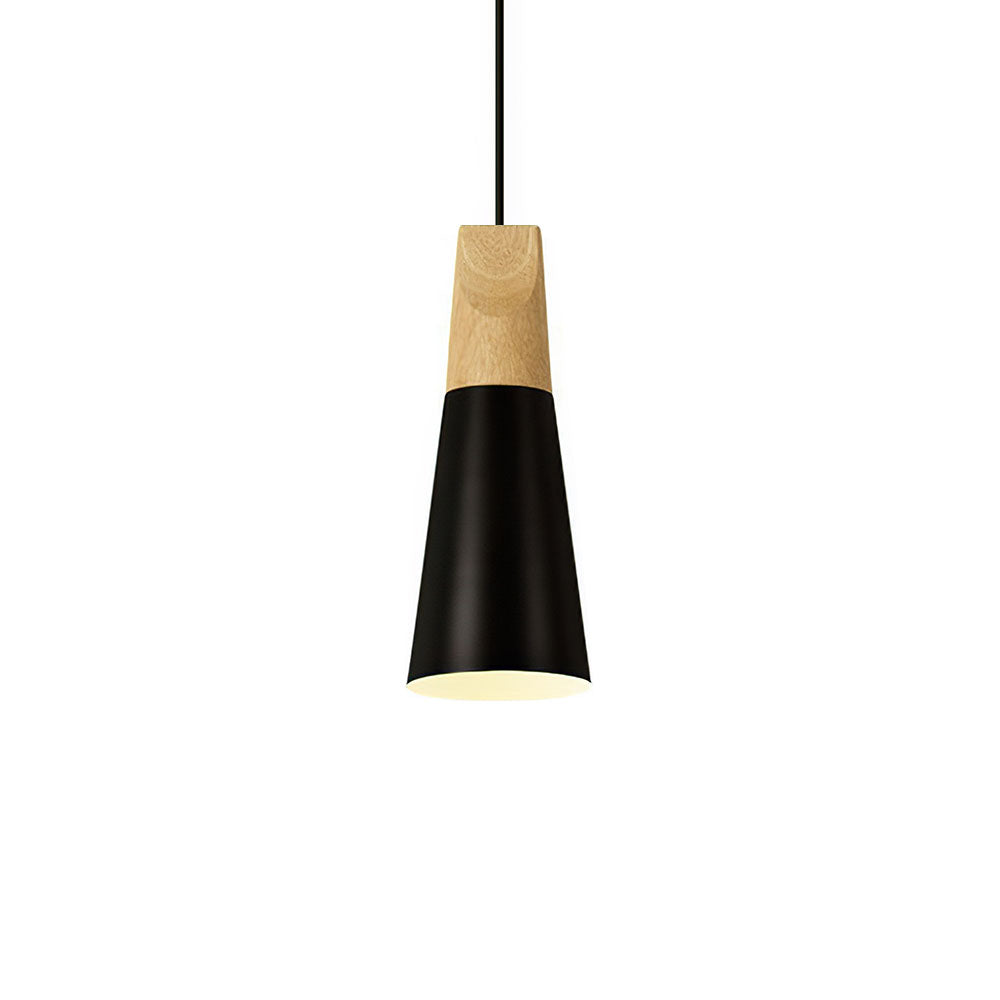 Ovia – Skandinavische Pendelleuchte aus Holz und Aluminium, minimalistisches Design
