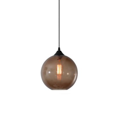 Moderne Glas-Pendelleuchte in mehreren Farben mit kugelförmigem Design