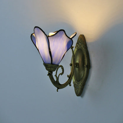 Design-Wandleuchte aus Glas und Eisen – mehrere Farben