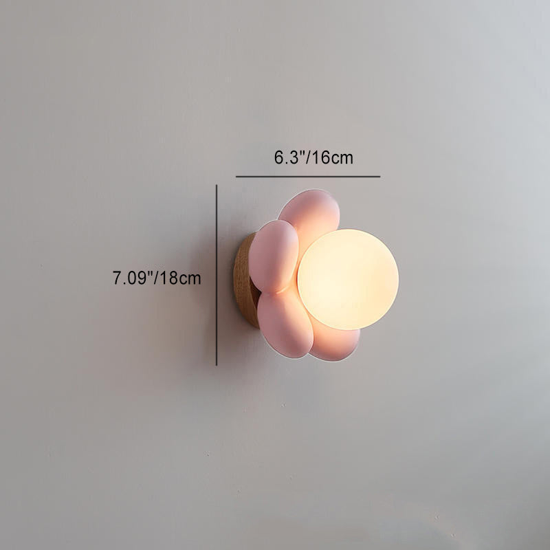Moderne Keramik-Wandleuchte mit Holzdetail – Für Schlafzimmer und Wohnzimmer