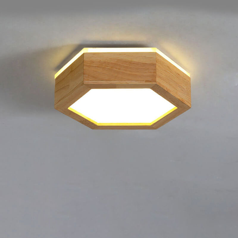 Moderne Japandi-Holz-Deckenleuchte LED – 1/2/3 Spots