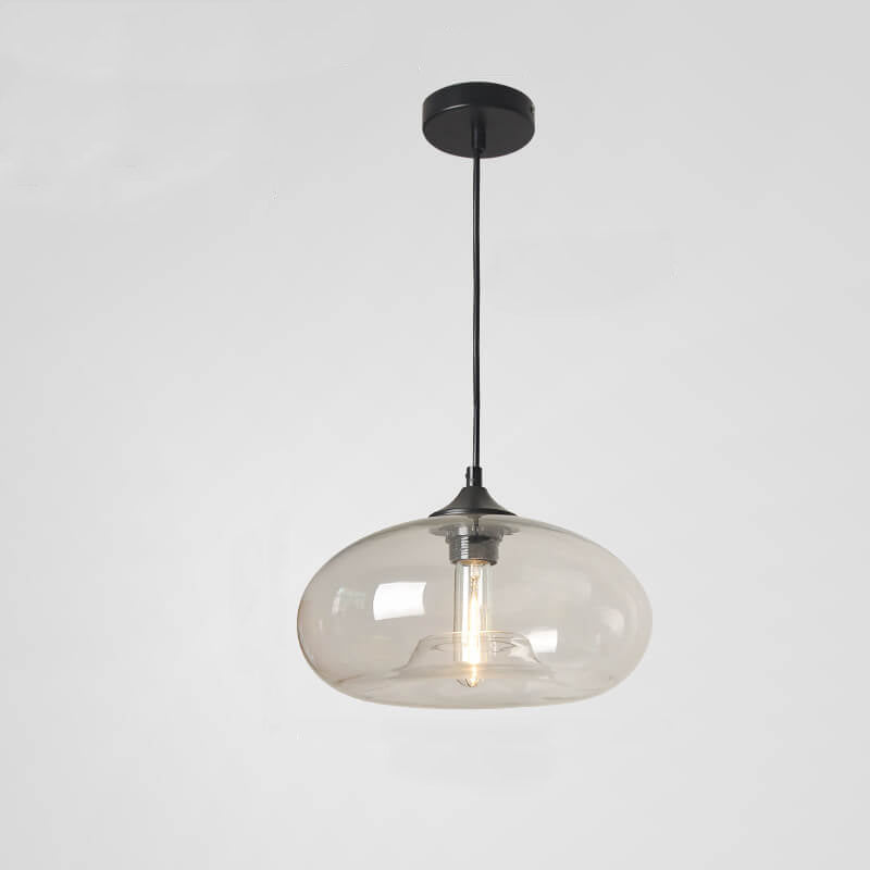 Industrielle Glas-Pendelleuchte – Ø28 cm, mehrere Farben, Fassung E26