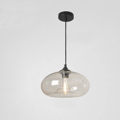 Industrielle Glas-Pendelleuchte – Ø28 cm, mehrere Farben, Fassung E26
