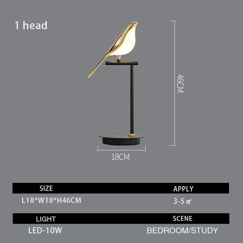 Chiraya – Skulpturale Vogel-Lampe mit LED und einzigartigem Design