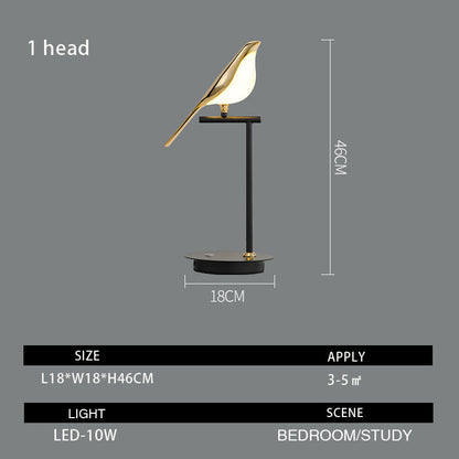 Chiraya – Skulpturale Vogel-Lampe mit LED und einzigartigem Design