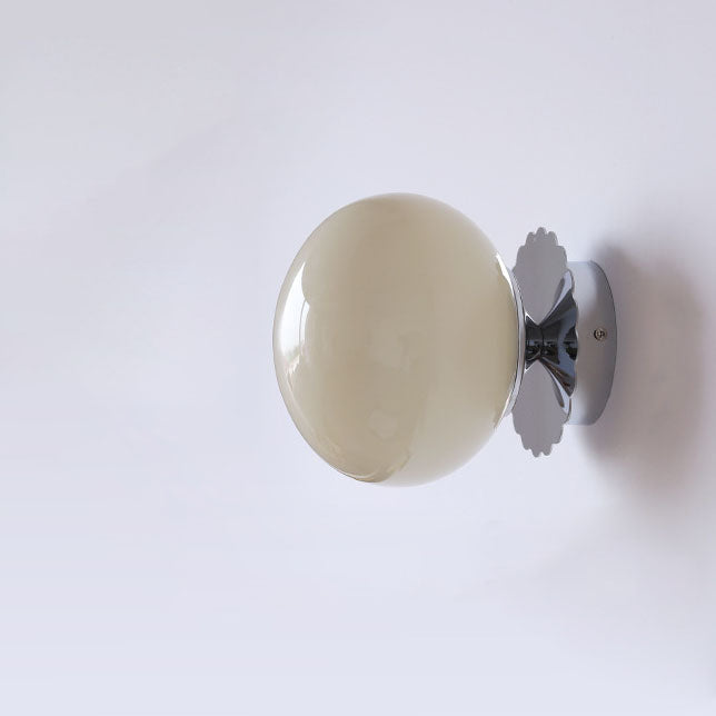 Moderne Wandlampe aus Glas und Eisen – erhältlich in Rosa, Beige und Weiß