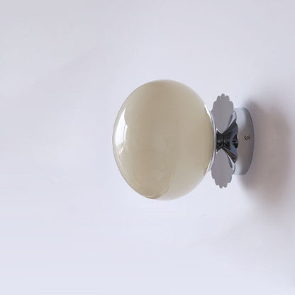 Moderne Wandlampe aus Glas und Eisen – erhältlich in Rosa, Beige und Weiß