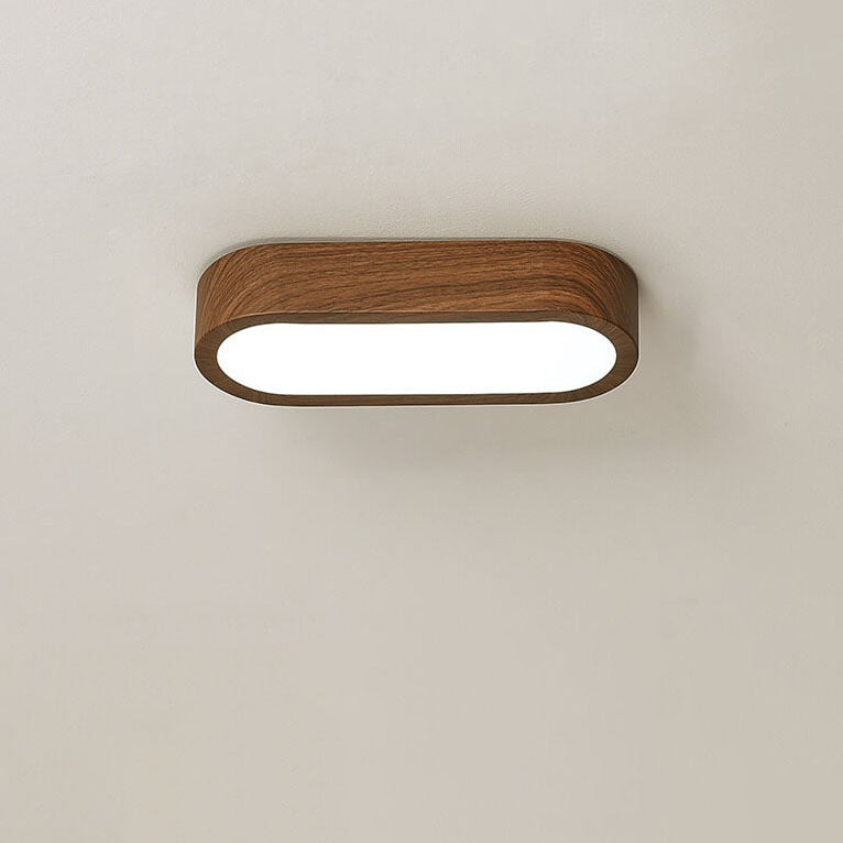 Moderne Holz-Deckenleuchte – Eschen-/Nussholz-Optik – LED 8W