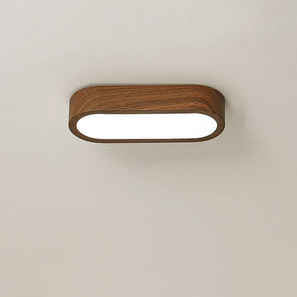 Moderne Holz-Deckenleuchte – Eschen-/Nussholz-Optik – LED 8W