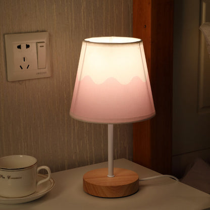 Skandinavische moderne Holz-Tischlampe mit integrierter LED – USB-Anschluss