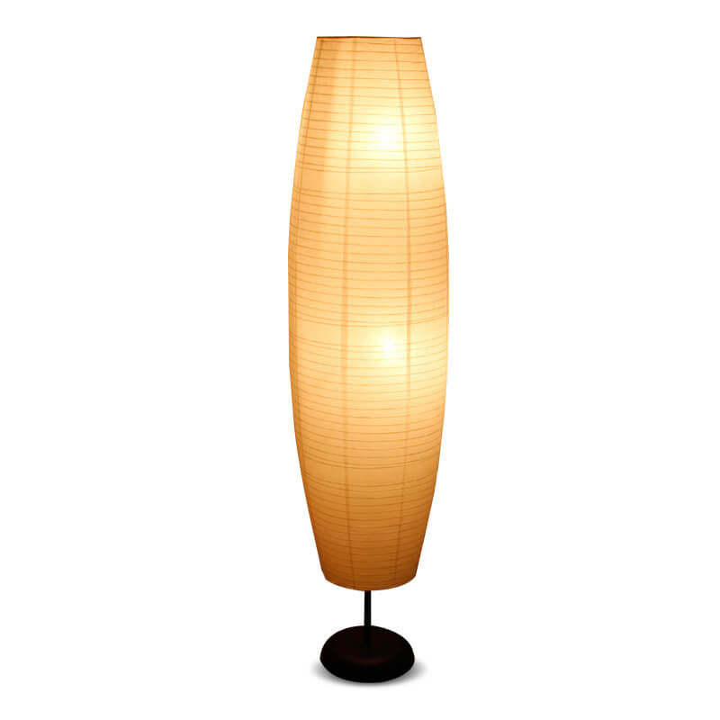Moderne Japandi-Stehlampe mit Papierschirm