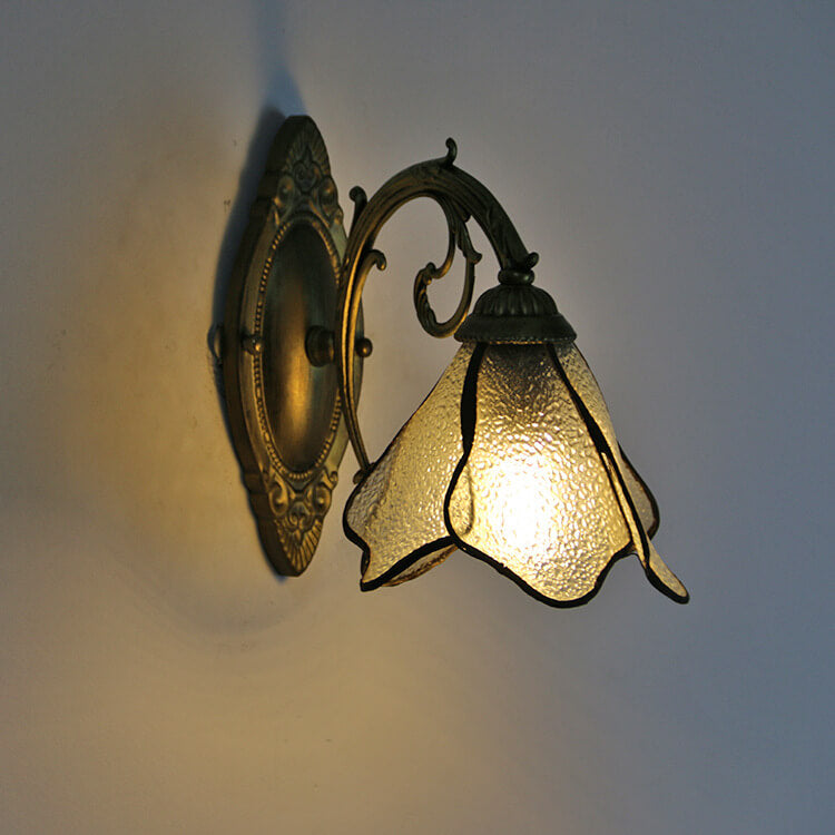 Design-Wandleuchte aus Glas und Eisen – mehrere Farben