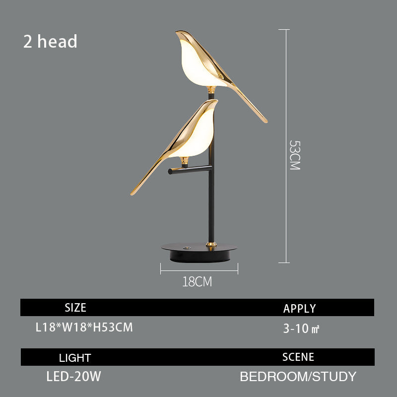 Chiraya – Skulpturale Vogel-Lampe mit LED und einzigartigem Design