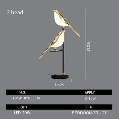 Chiraya – Skulpturale Vogel-Lampe mit LED und einzigartigem Design